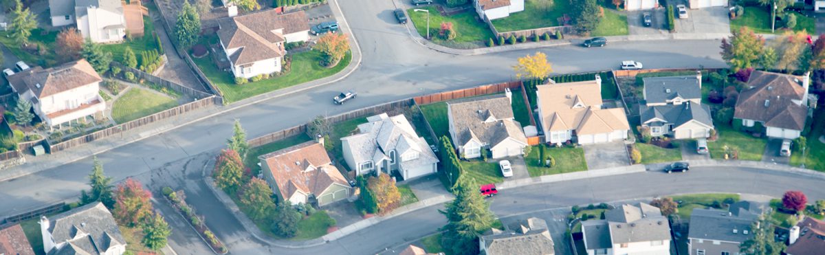 A neighborhood with a house ready for a home inspection in Franklin County, Ohio