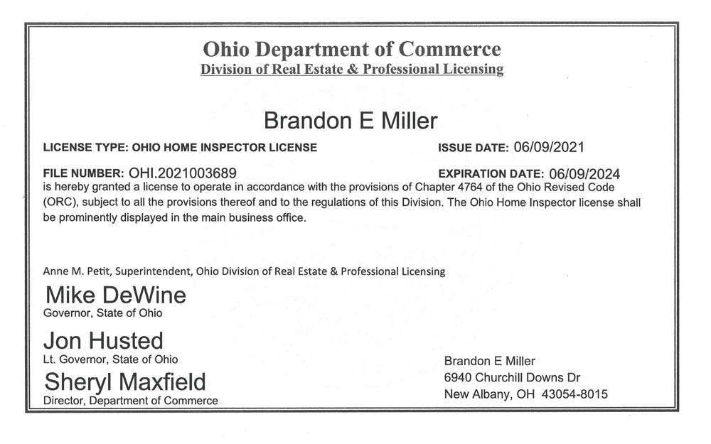 Brandon Miller Home Inspector Home Commercial Inspections