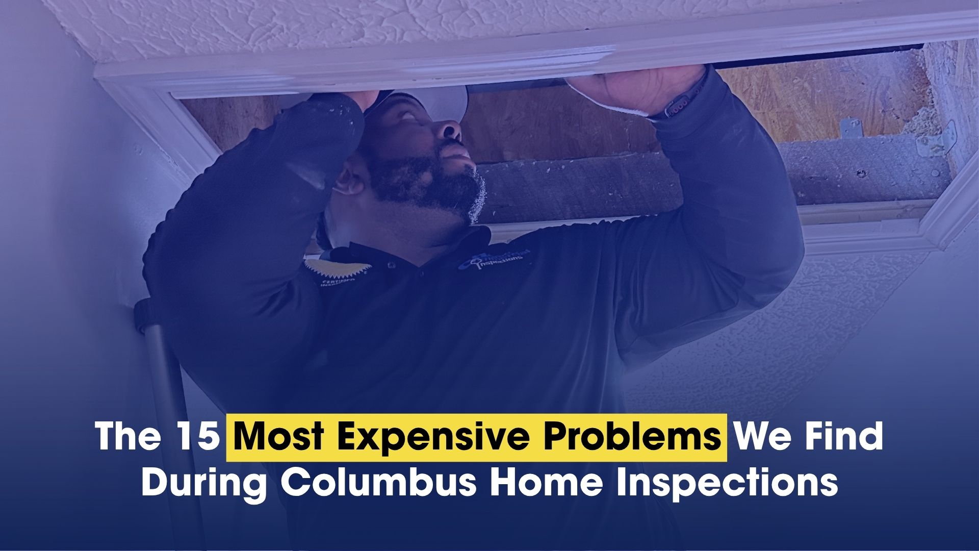 Home inspector evaluating a Columbus, Ohio property