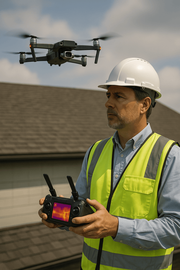 commercial drone roof infrared survey inspection in athens, ohio