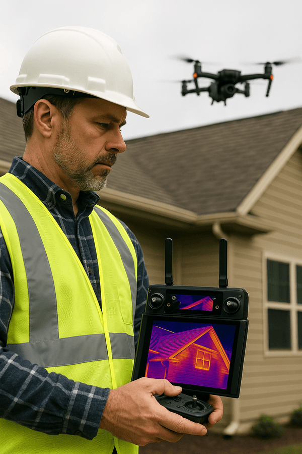 commercial drone roof infrared survey inspection in columbus, ohio