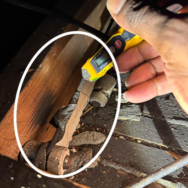 Old knob and tube wiring found during a Columbus, Ohio home inspection